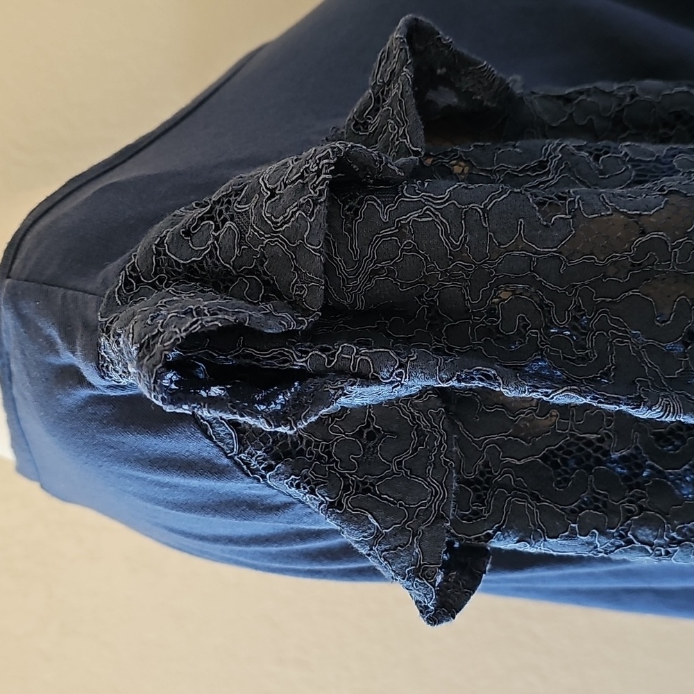 Pioneer Woman Blue Lace Knit Top - Picture 3 of 5